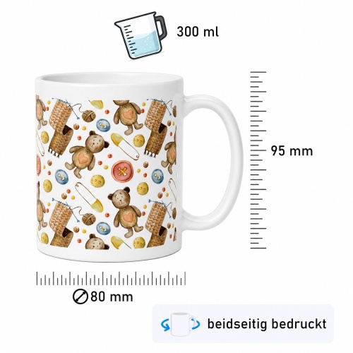 Tasse »Strickteddy & Knopfparade«