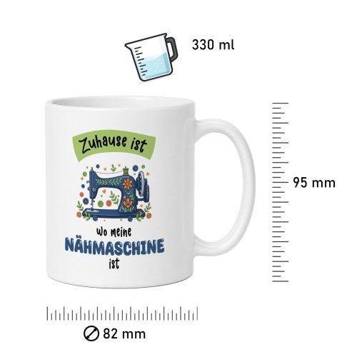 Tasse »Zuhause ist wo meine Nähmaschine ist«
