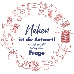 Tasse »Nähen ist die Antwort«