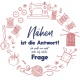 Tasse »Nähen ist die Antwort!«