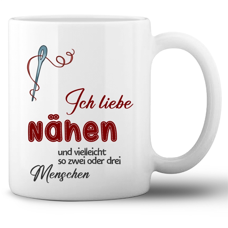 Tasse »Ich liebe Nähen«