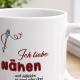 Tasse »Ich liebe nähen und vielleicht zwei oder drei Menschen«