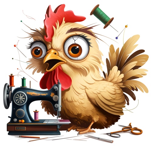 Tasse »Huhn & Nähmaschine«