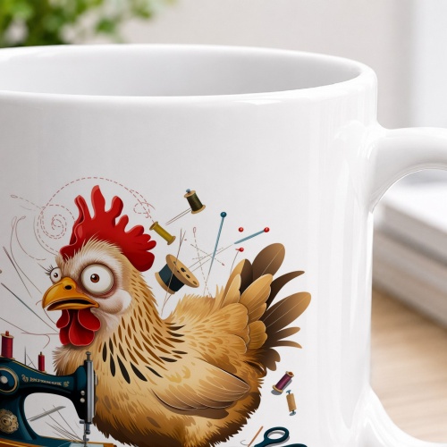 Tasse »Nähen und Huhn«