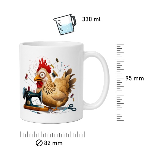 Tasse »Nähen und Huhn«