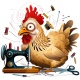 Tasse »Nähen und Huhn«