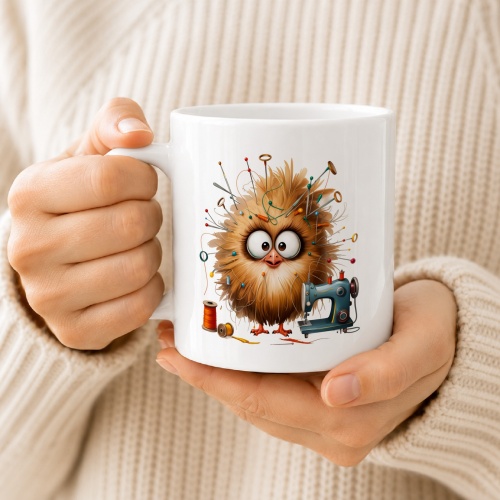 Tasse »Näh-Eule & Nähmaschine«