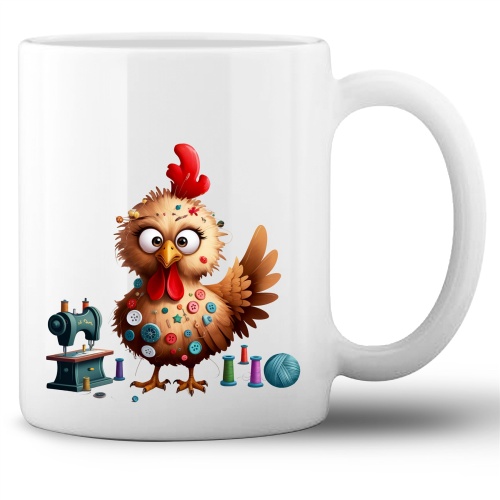 Tasse »Näh-Huhn mit Knöpfen &...