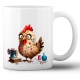 Tasse »Nähhuhn mit Knöpfen & Nähmaschine«