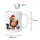 Tasse »Nähhuhn mit Knöpfen & Nähmaschine«