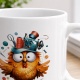 Tasse »Näh-Eule mit Nähzubehör-Motiv«