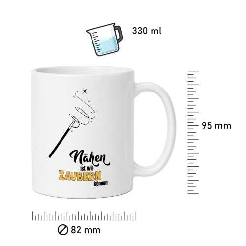 Tasse »Nähen ist wie zaubern können«