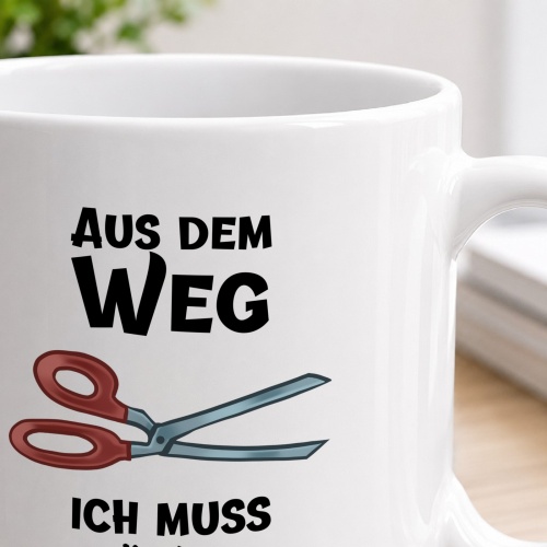 Tasse »Aus dem Weg, ich muss nähen«