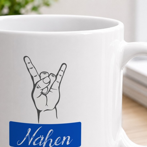 Tasse »Nähen rockt«