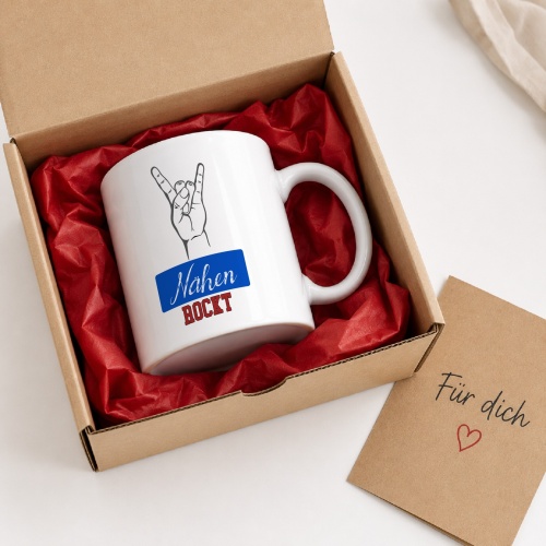 Tasse »Nähen rockt«