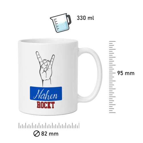Tasse »Nähen rockt«