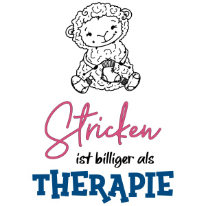 Tasse »Stricken ist billiger als Theraphie«