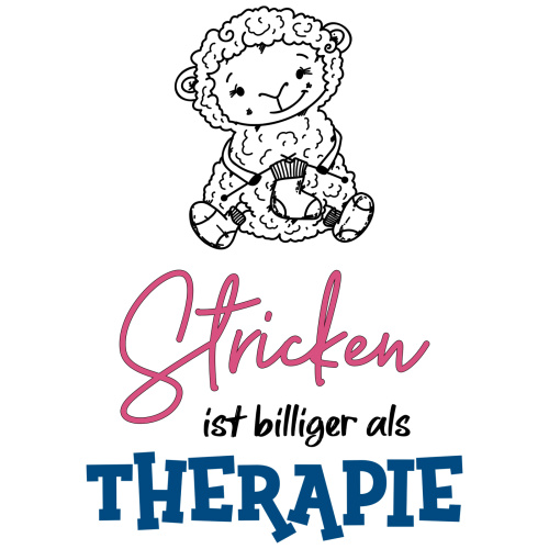 Tasse »Stricken ist billiger als Therapie«