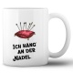 Tasse »Ich häng an der Nadel«