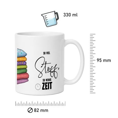 Tasse »So viel Stoff, so wenig Zeit«