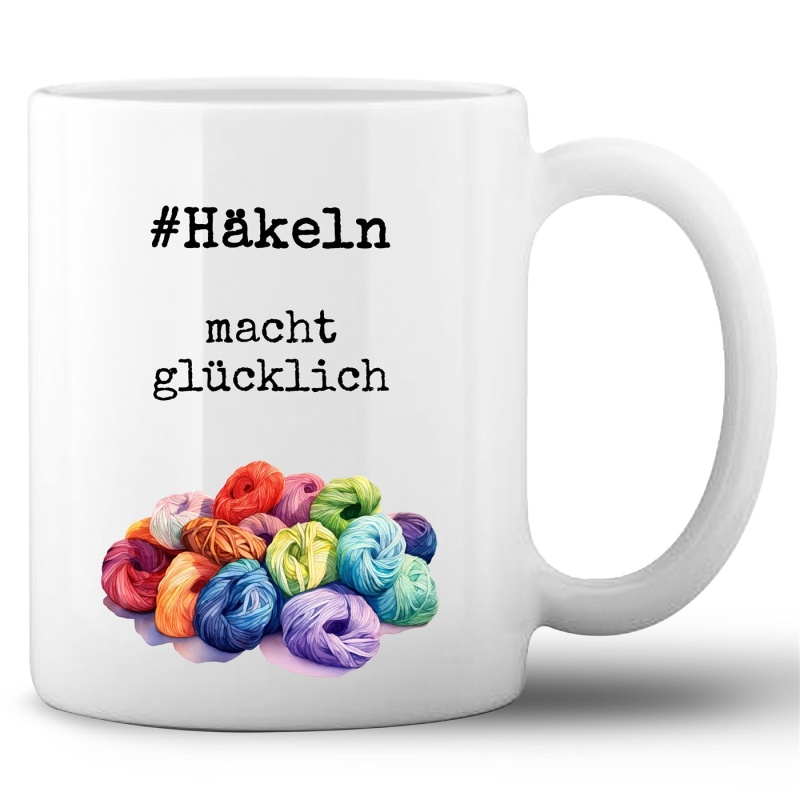 Tasse »Häkeln macht glücklich«