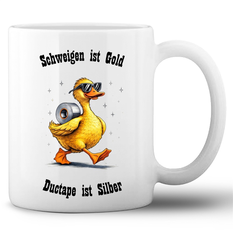 Tasse »Schweigen ist Gold - Ductape ist Silber«
