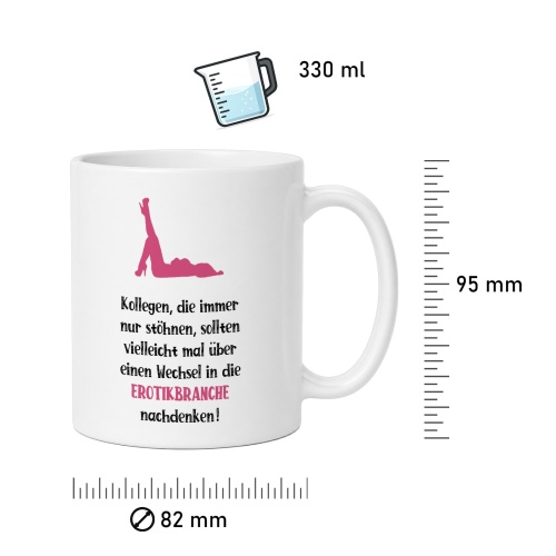 Tasse »Kollegen, die immer nur stöhnen… Erotikbranche«