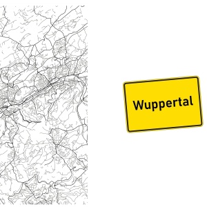 Tasse "Map Wuppertal"