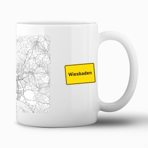 Tasse "Map Wiesbaden"