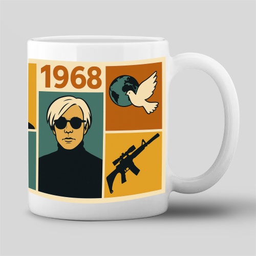 Tasse »1968 Pop-Art Kult & Frieden«