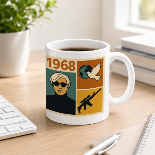 Tasse »1968 Pop-Art Kult & Frieden«