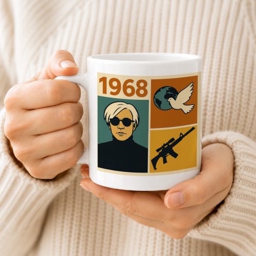 Tasse »1968 Pop-Art Kult & Frieden«