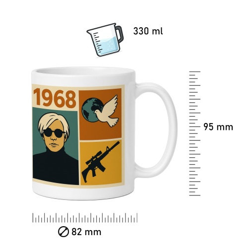 Tasse »1968 Pop-Art Kult & Frieden«