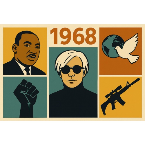 Tasse »1968 Pop-Art Kult & Frieden«