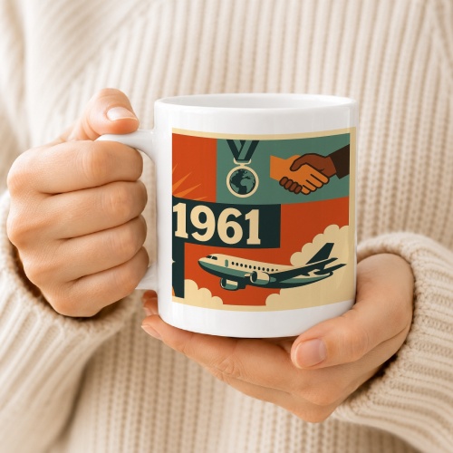Tasse »Jahr 1961 – Raumfahrt & Abenteuer«