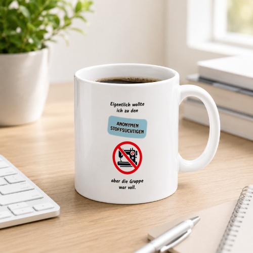 Tasse »Eigentlich wollte ich zu den anonymen...