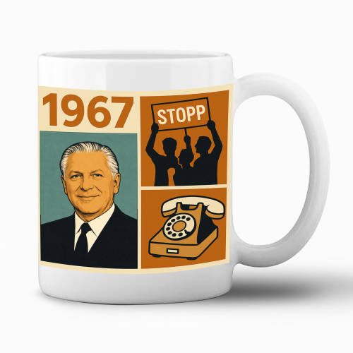 Tasse »1967 Zeitgeschichte Retro-Motiv«