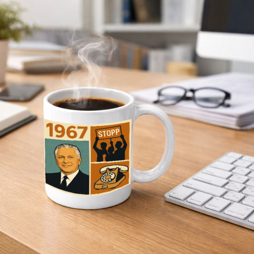 Tasse »1967 Zeitgeschichte Retro-Motiv«