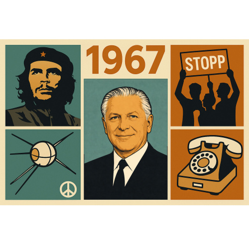 Tasse »1967 Zeitgeschichte Retro-Motiv«