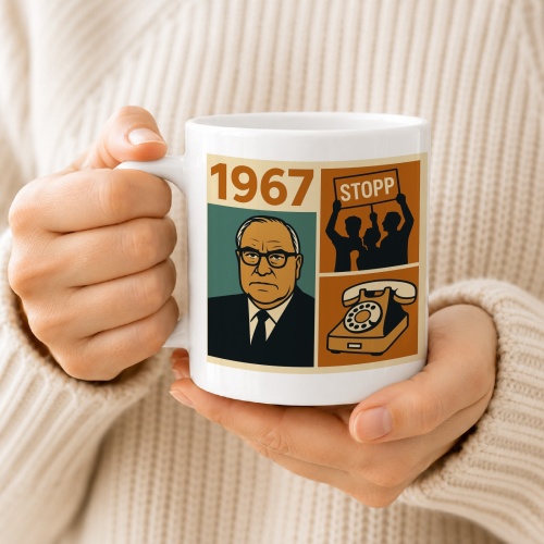 Tasse »1967 Zeitgeschichte Retro-Motiv«
