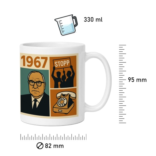 Tasse »1967 Zeitgeschichte Retro-Motiv«