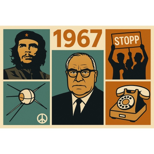 Tasse »1967 Zeitgeschichte Retro-Motiv«